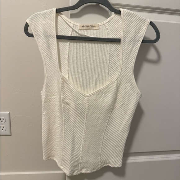 We The Free Tops - We The Free | Free People | Boss Babe White Ribbed Tank Top